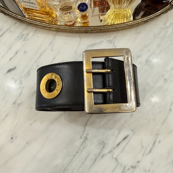 Celine Belt Black and Gold Size 85 - Picture 16 of 16